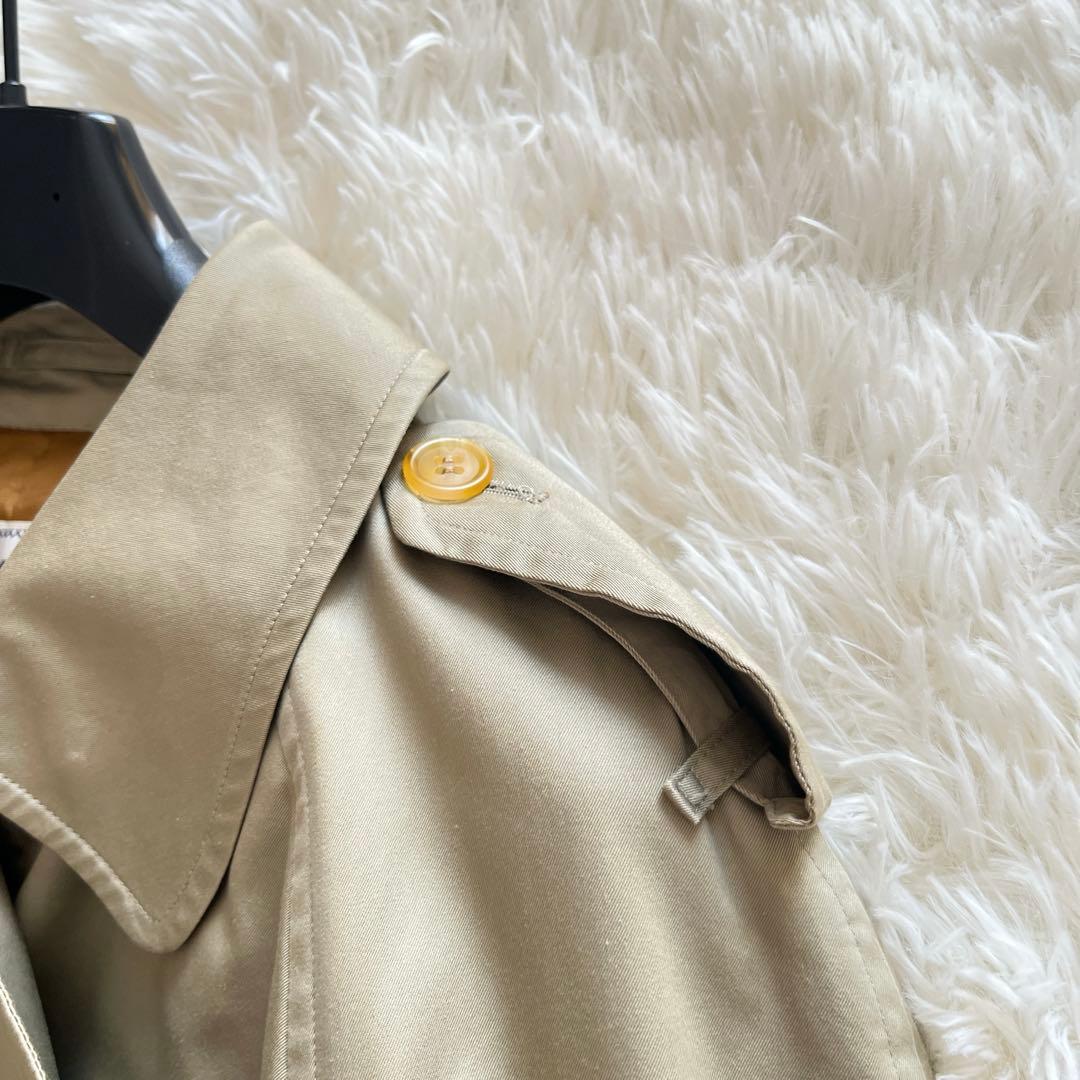 美品　バーバリー　トレンチコート　オリーブ　中綿　ノバチェック　ワッシャー加工