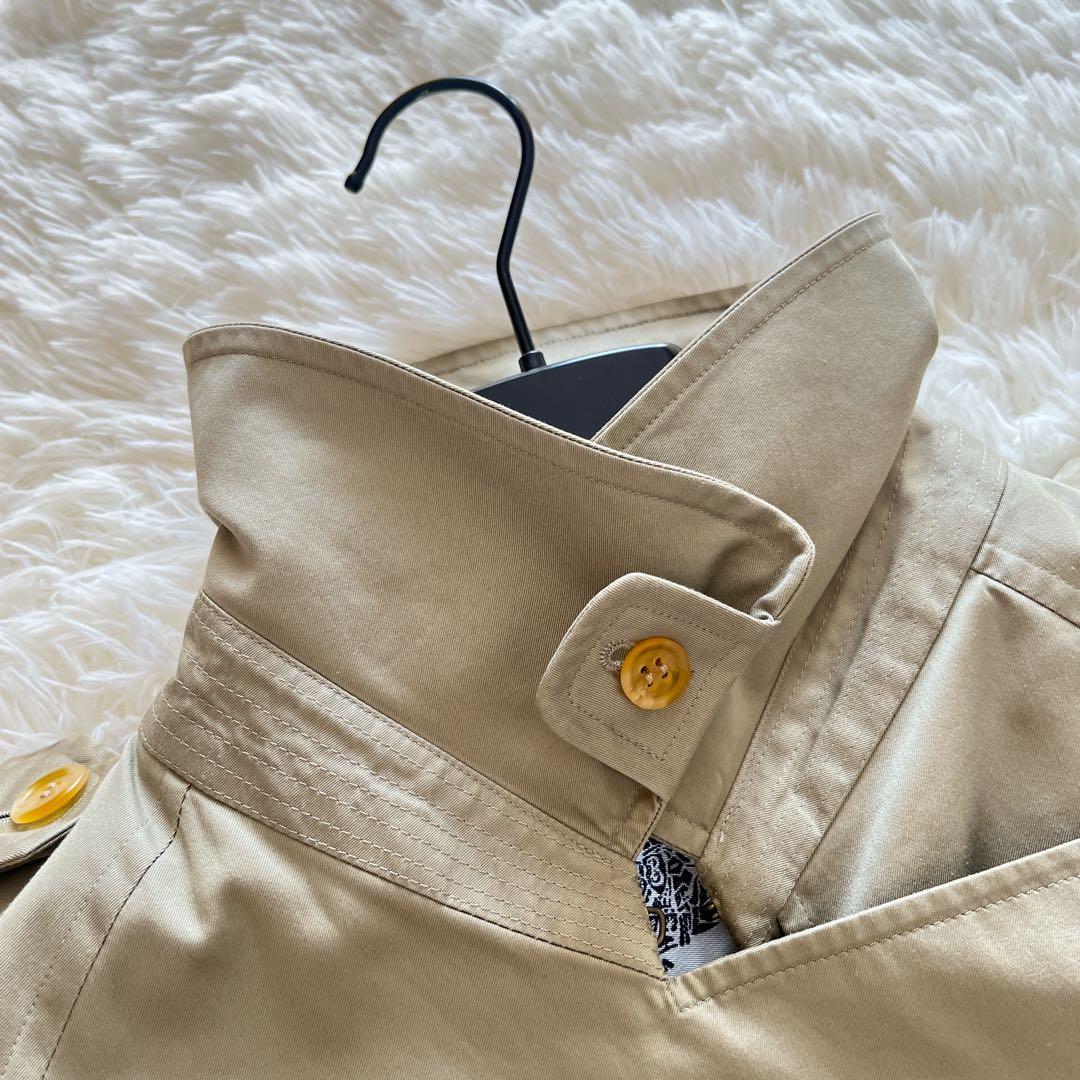 美品　バーバリー　トレンチコート　オリーブ　中綿　ノバチェック　ワッシャー加工