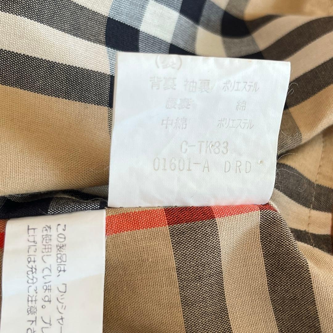 美品　バーバリー　トレンチコート　オリーブ　中綿　ノバチェック　ワッシャー加工
