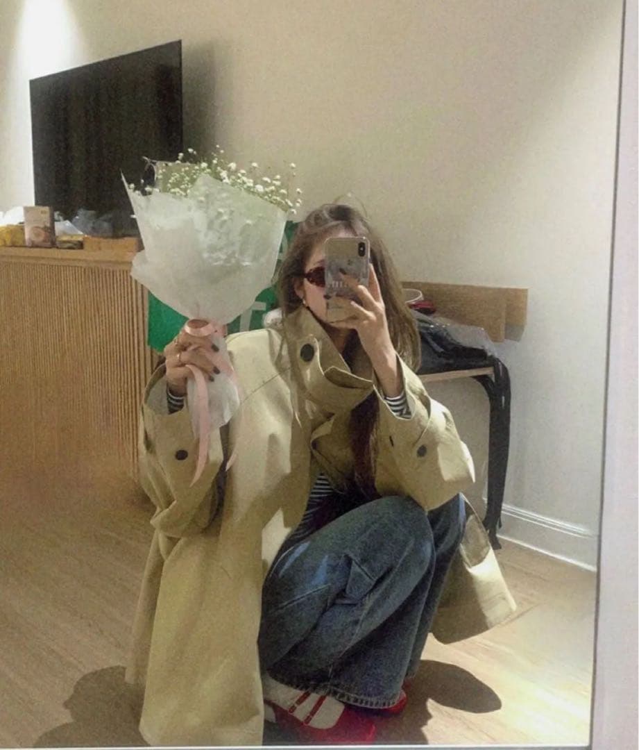 完売品nalm フリルハーフトレンチ