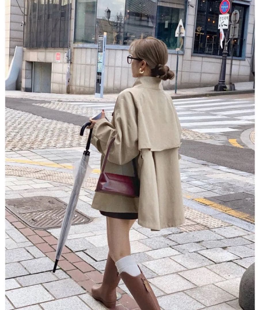 完売品nalm フリルハーフトレンチ