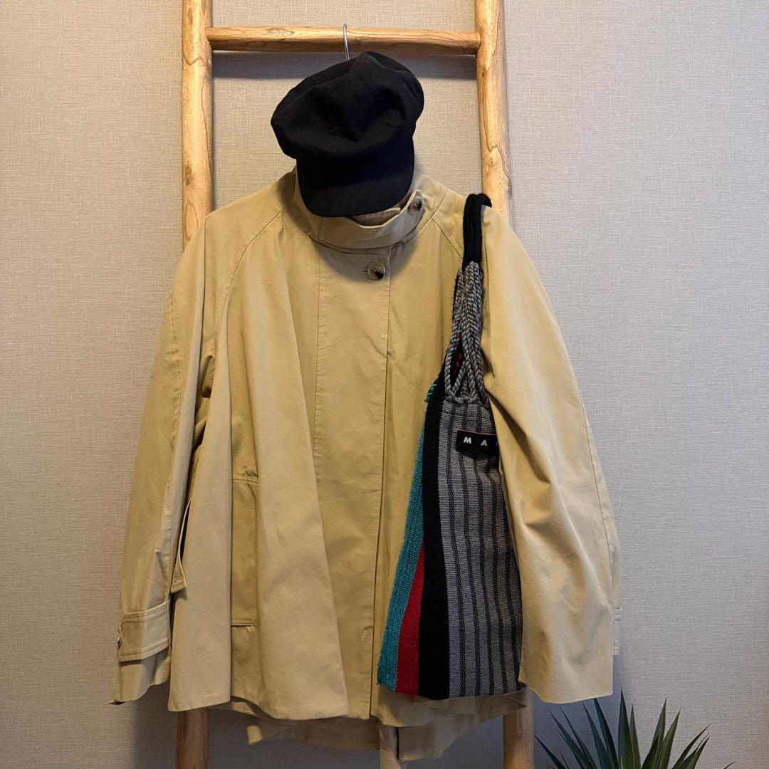 完売品nalm フリルハーフトレンチ