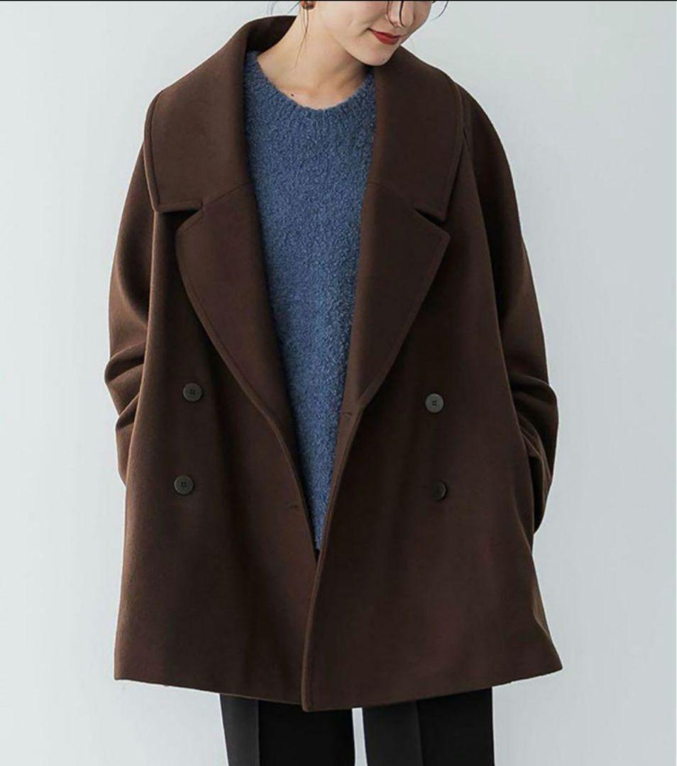 クルーレ　ビッグカラーミディコート