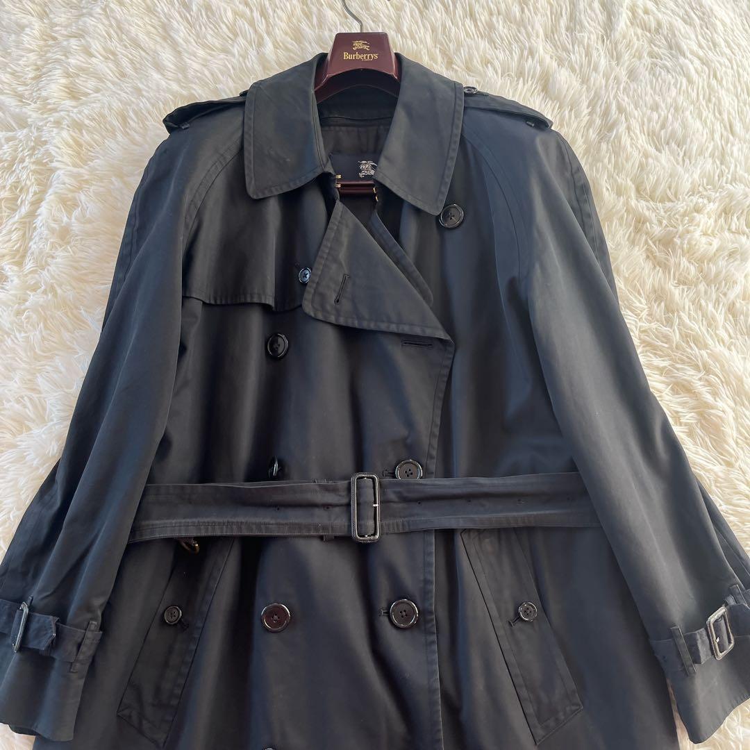 大きいサイズ　バーバリー　トレンチコート　ライナー　ノバチェック　ベルト　黒