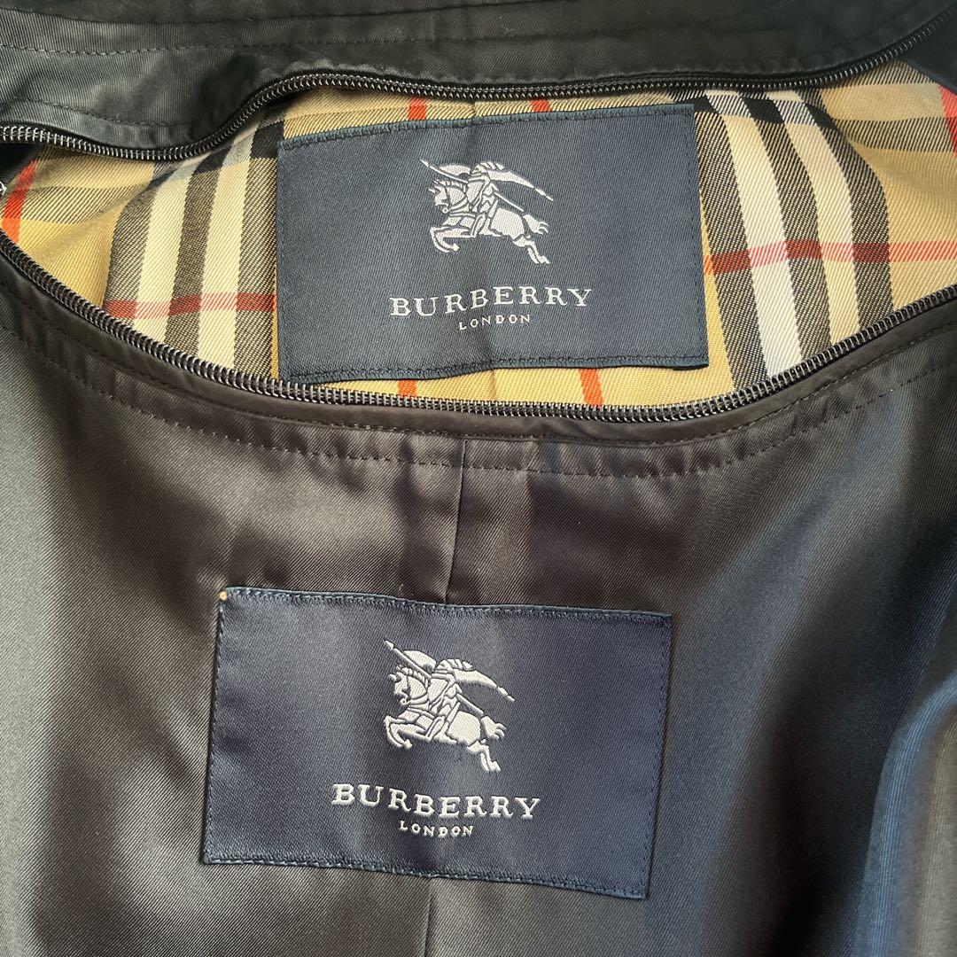 大きいサイズ　バーバリー　トレンチコート　ライナー　ノバチェック　ベルト　黒