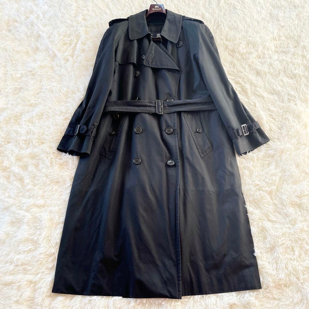 大きいサイズ　バーバリー　トレンチコート　ライナー　ノバチェック　ベルト　黒