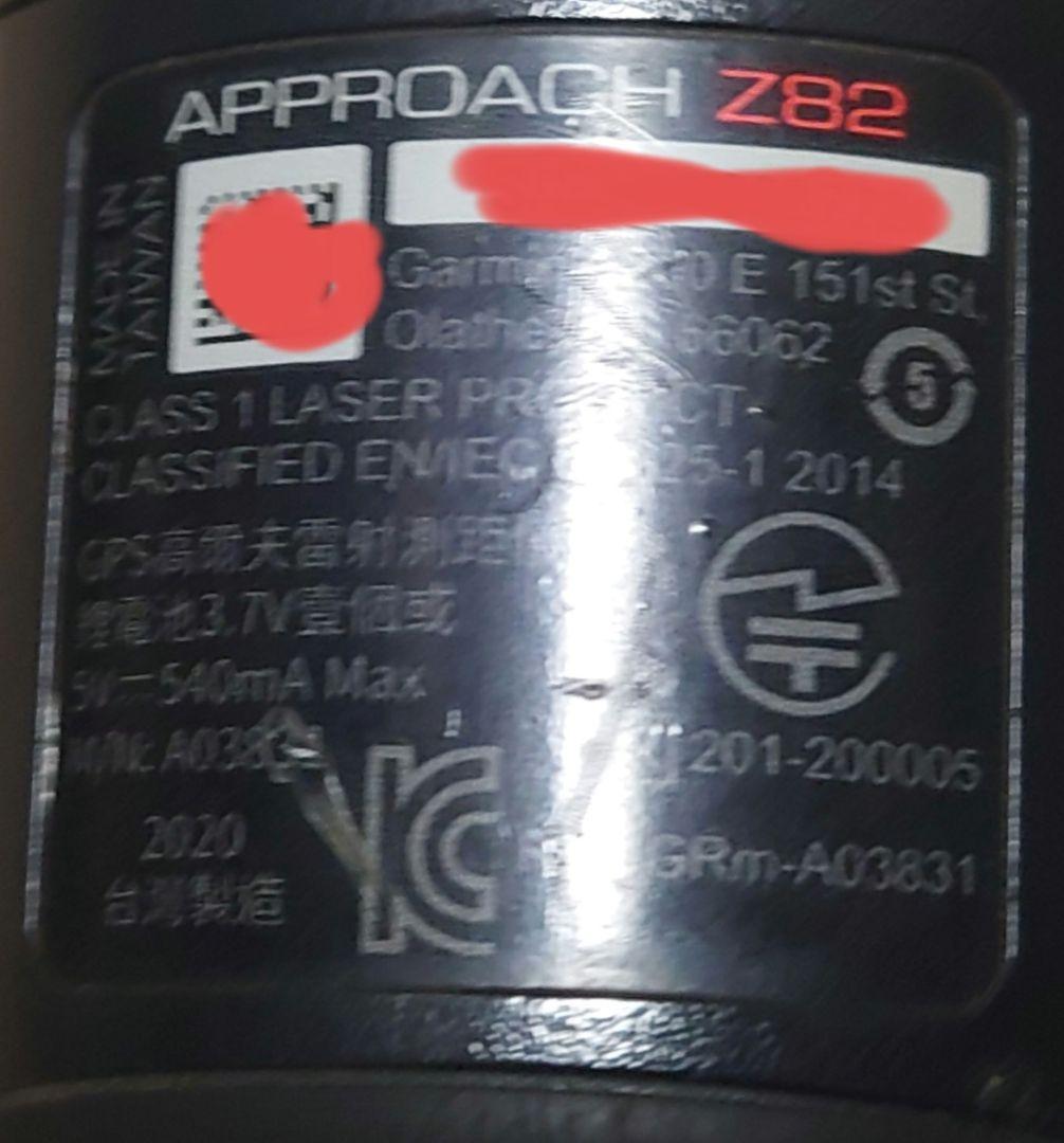 ガーミン　レーザー距離計　アプローチ　Z82 本体のみ