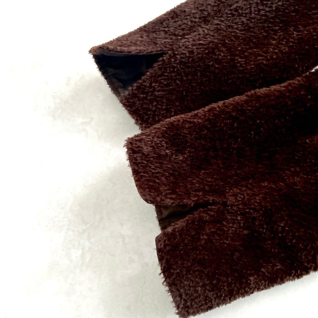 希少✨白タグ　マックスマーラ　アルパカボアリバーシブルコート女優襟最高級40 L