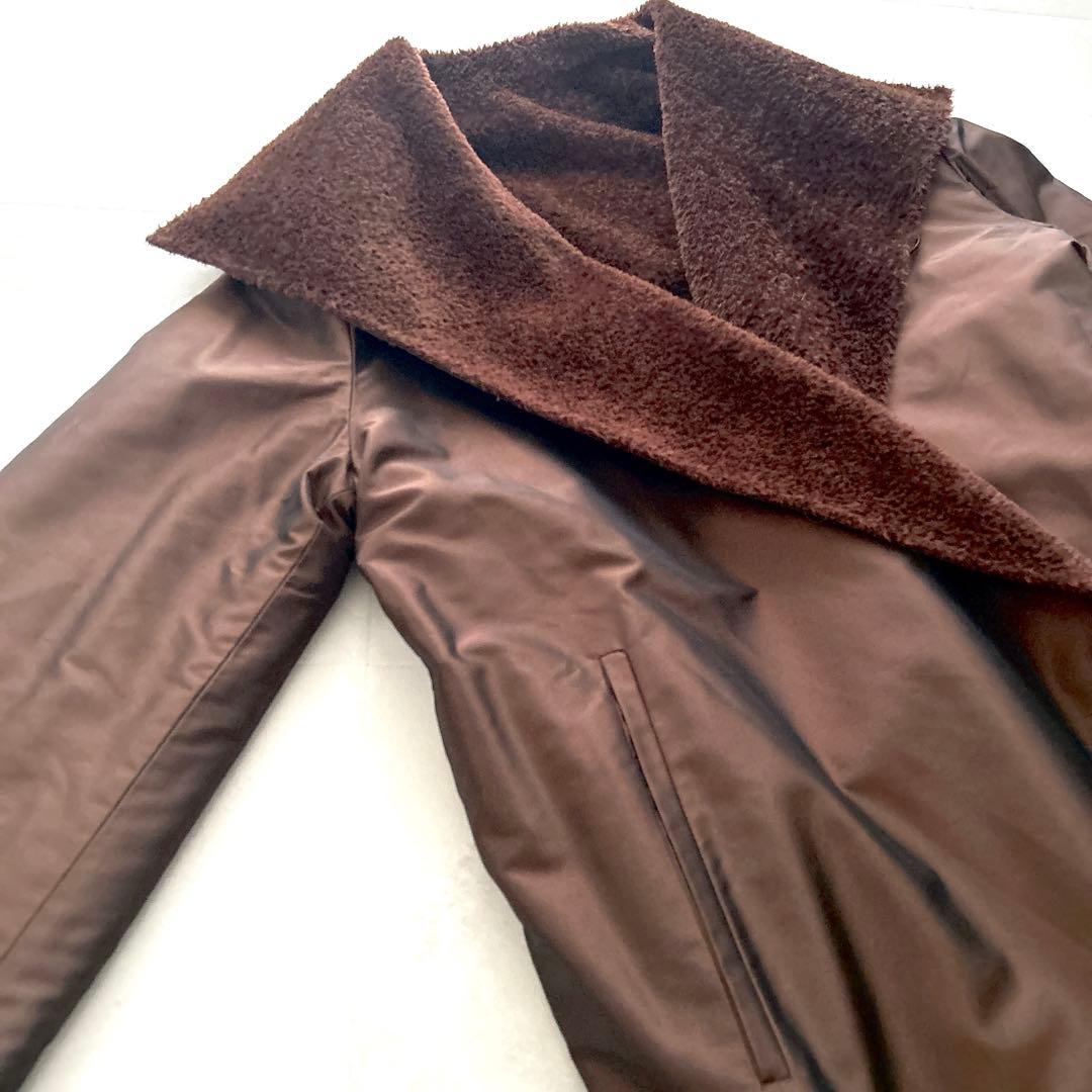 希少✨白タグ　マックスマーラ　アルパカボアリバーシブルコート女優襟最高級40 L