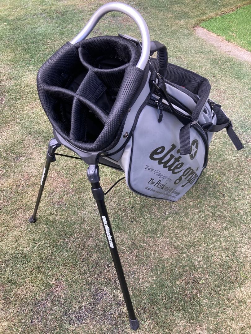 エリートグリップ限定キャディバッグ9.5グレースタンドヘッドカバー5点付き美品