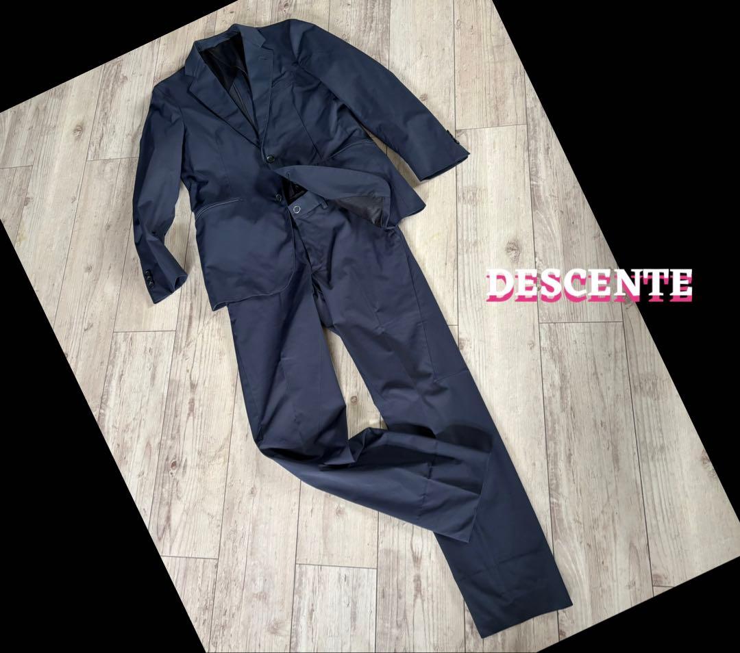 【美品】DESCENTE デサント セットアップ スーツ ネイビー S