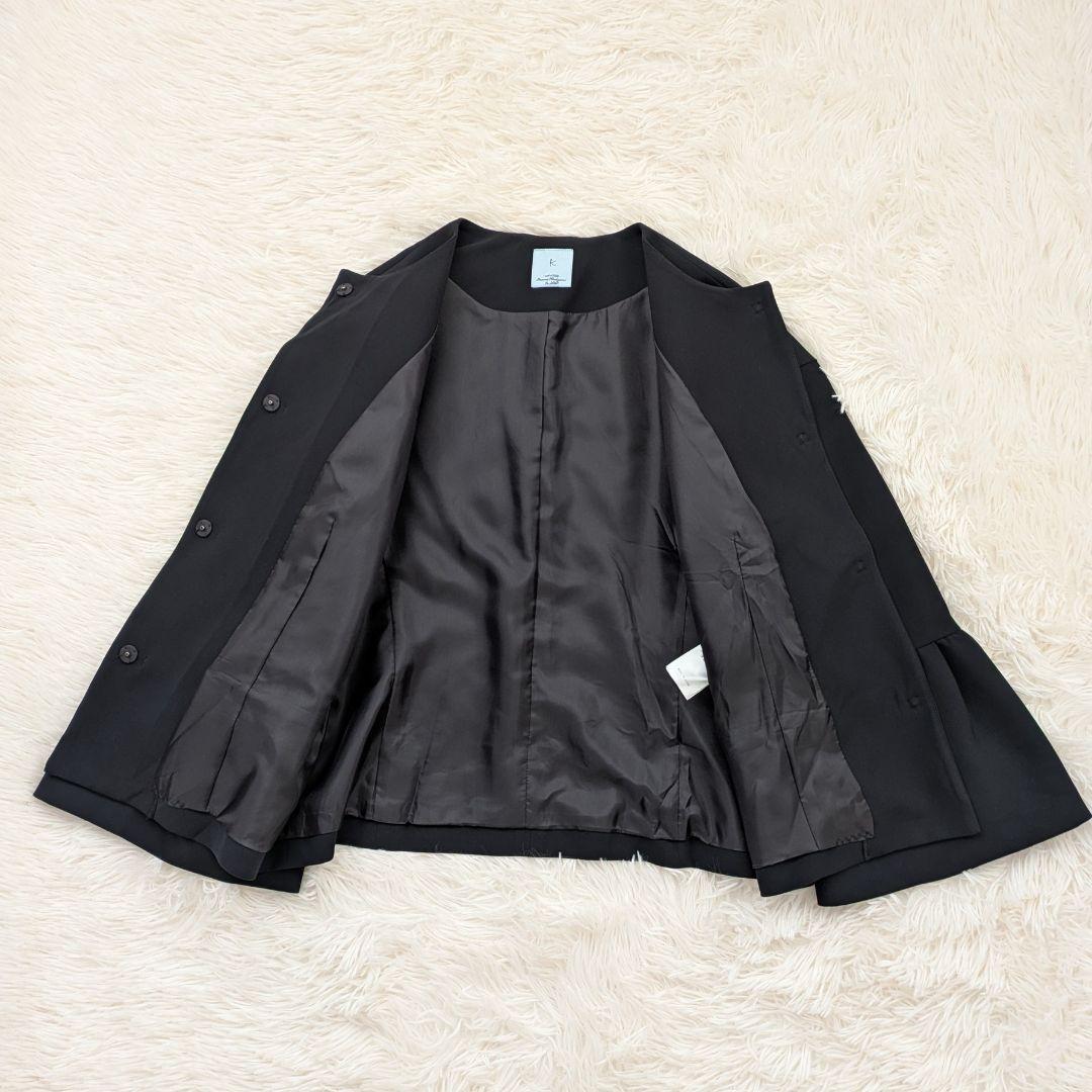 【美品】KUMIKYOKU NAVY　コンフォータブルドレープ ジャケット　2