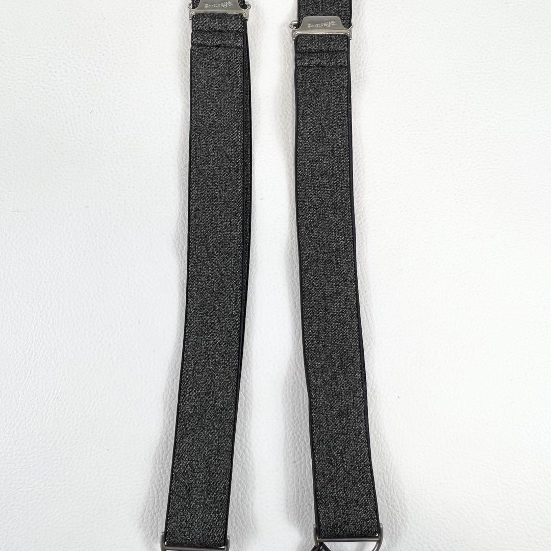 【現行✨】RRL ダブルアールエル サスペンダー ボタン式 レザー シルバー金具