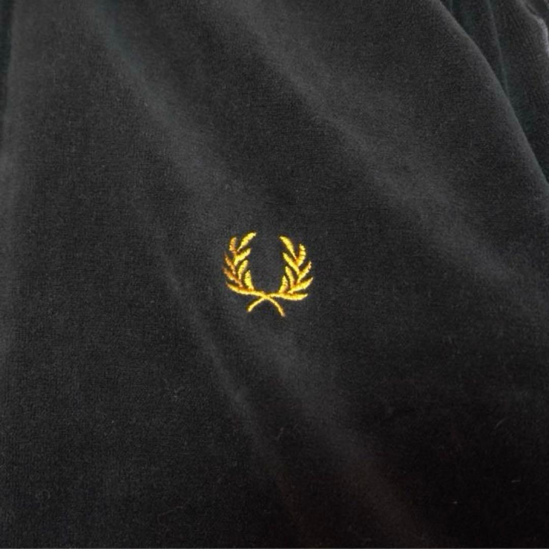 希少✨フレッドペリー ベロア トラックジャケット ヴィンテージ ロゴ刺繍 ライン