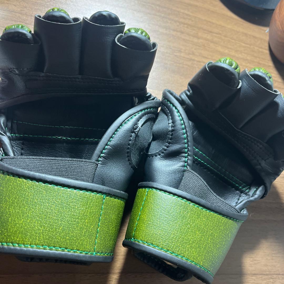 ISAMI RIZIN オープンフィンガーグローブ Sサイズ グリーン