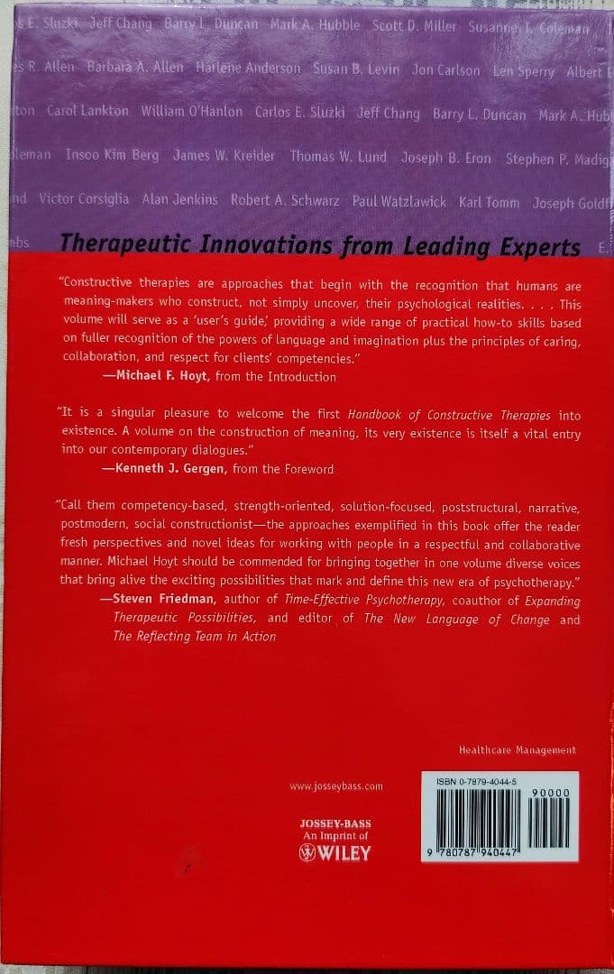 洋書 The Handbook of Constructive Therapies