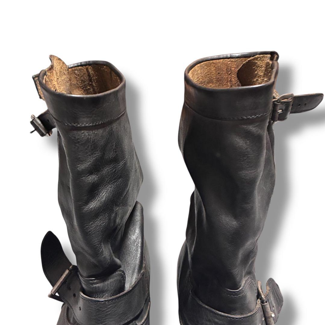 アタッチメント　エンジニアブーツ　ブラック　レザー　TOPFINEソール　y2k