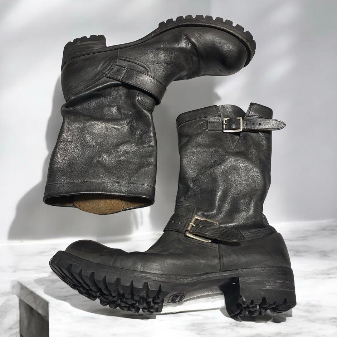 アタッチメント　エンジニアブーツ　ブラック　レザー　TOPFINEソール　y2k