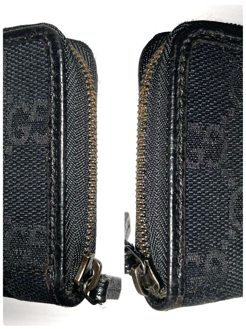 良品　GUCCI グッチ　GGキャンバス ケース　カードケース　ブラック
