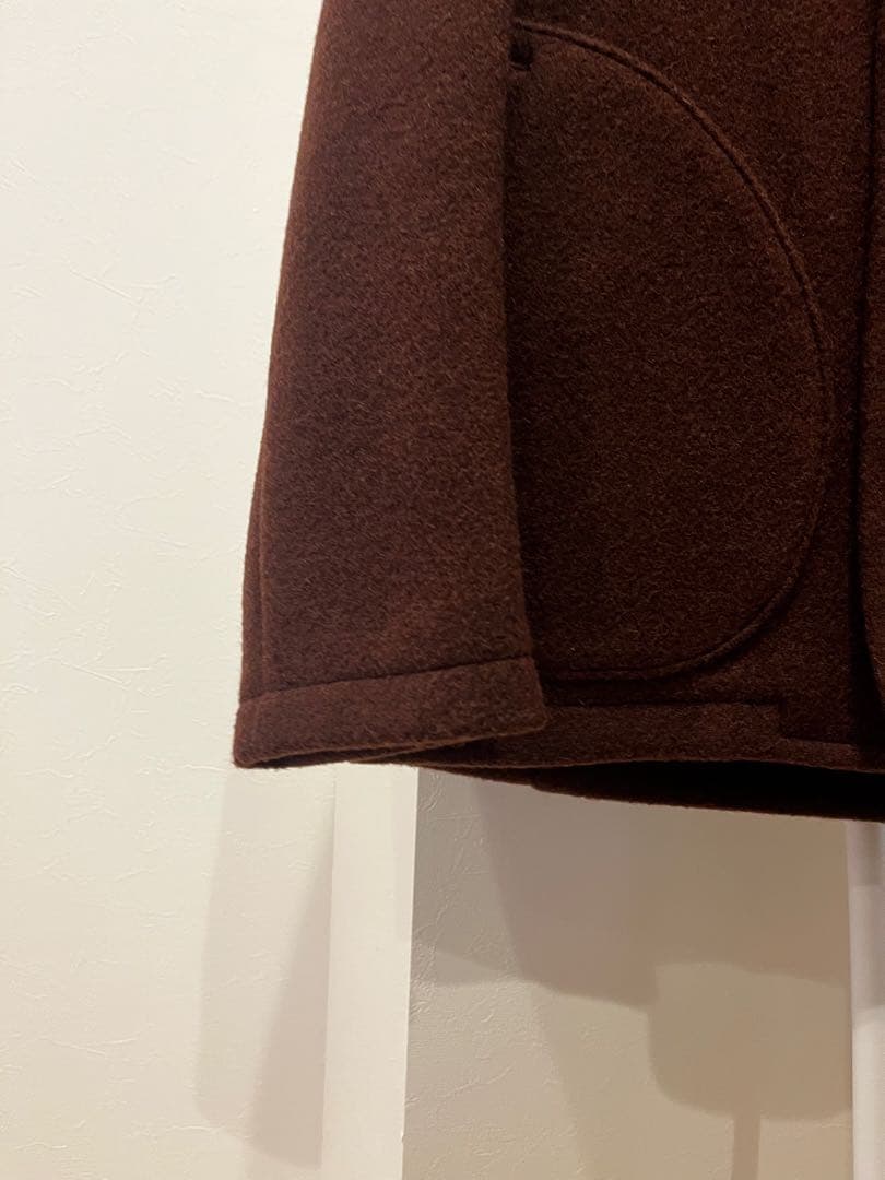 【新品】DANTON ノーカラージャケット ブラウン　42サイズ