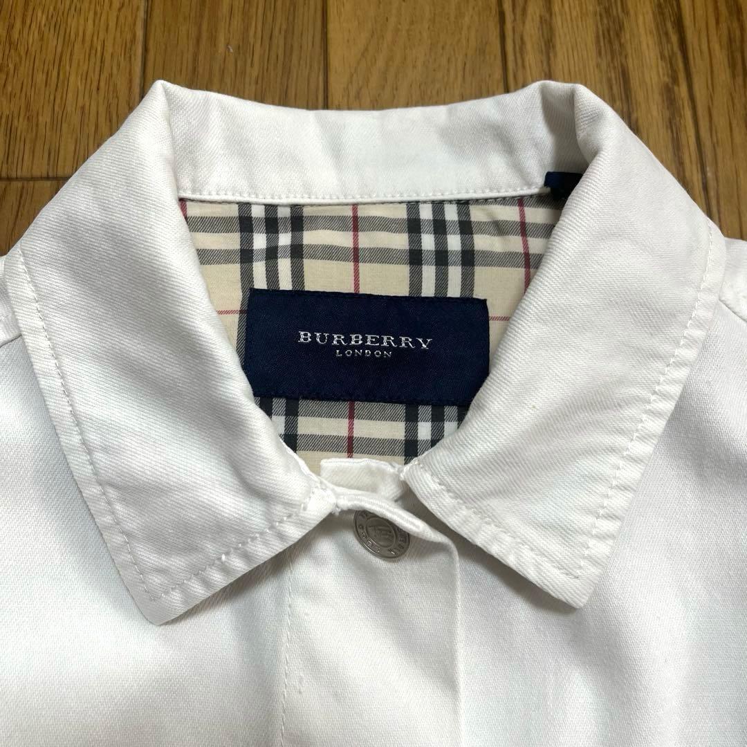 BURBERRY ホワイトデニムジャケット　トラッカージャケット　ノバチェック