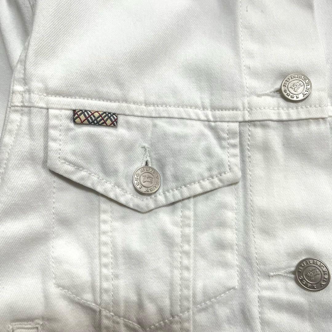 BURBERRY ホワイトデニムジャケット　トラッカージャケット　ノバチェック