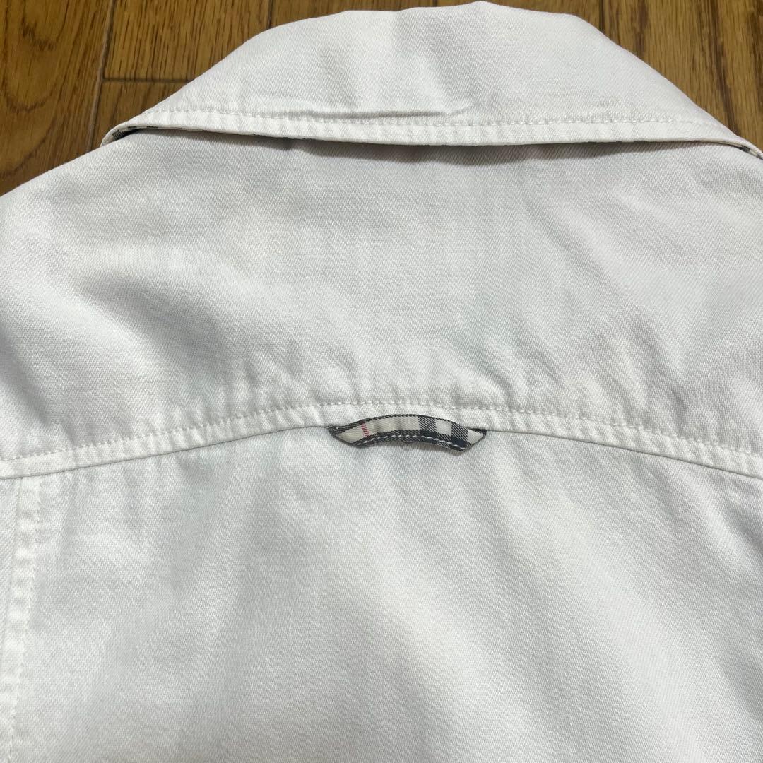 BURBERRY ホワイトデニムジャケット　トラッカージャケット　ノバチェック