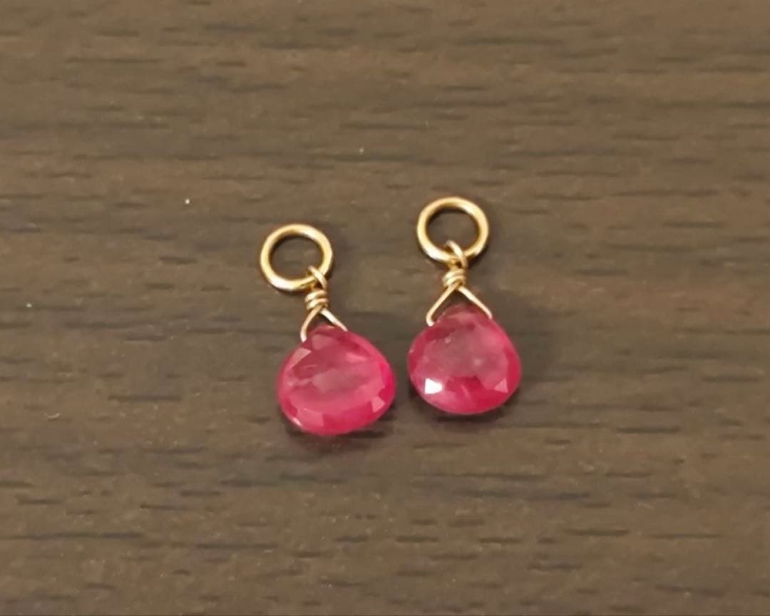 agete アガット k10 ルビー ピアスチャーム