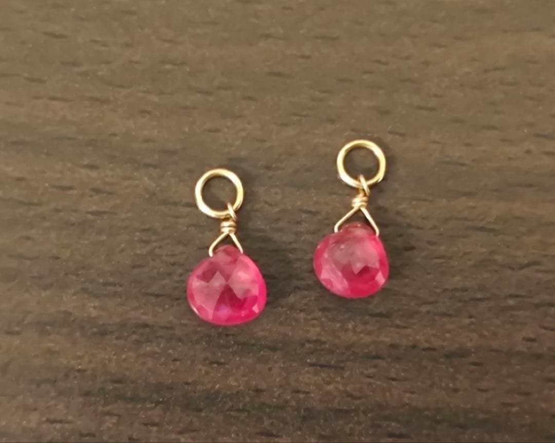 agete アガット k10 ルビー ピアスチャーム