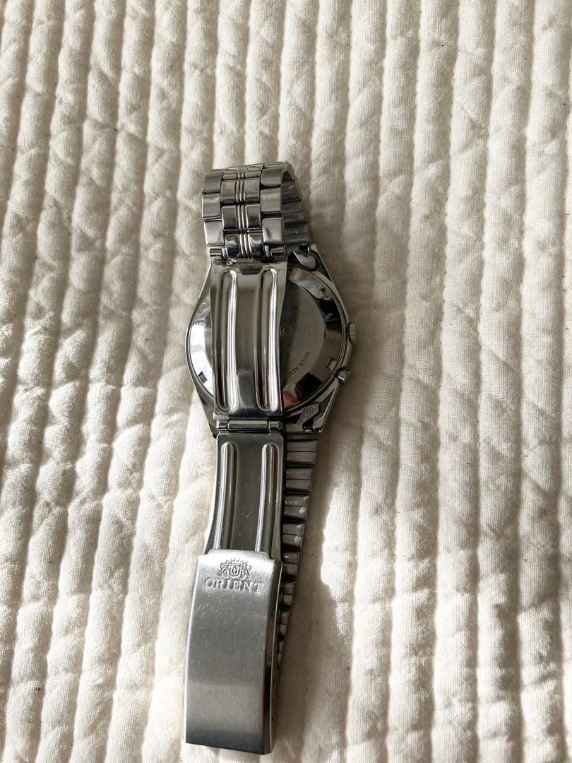 ORIENT 自動巻腕時計 アナログ ステンレス ブルー シルバー