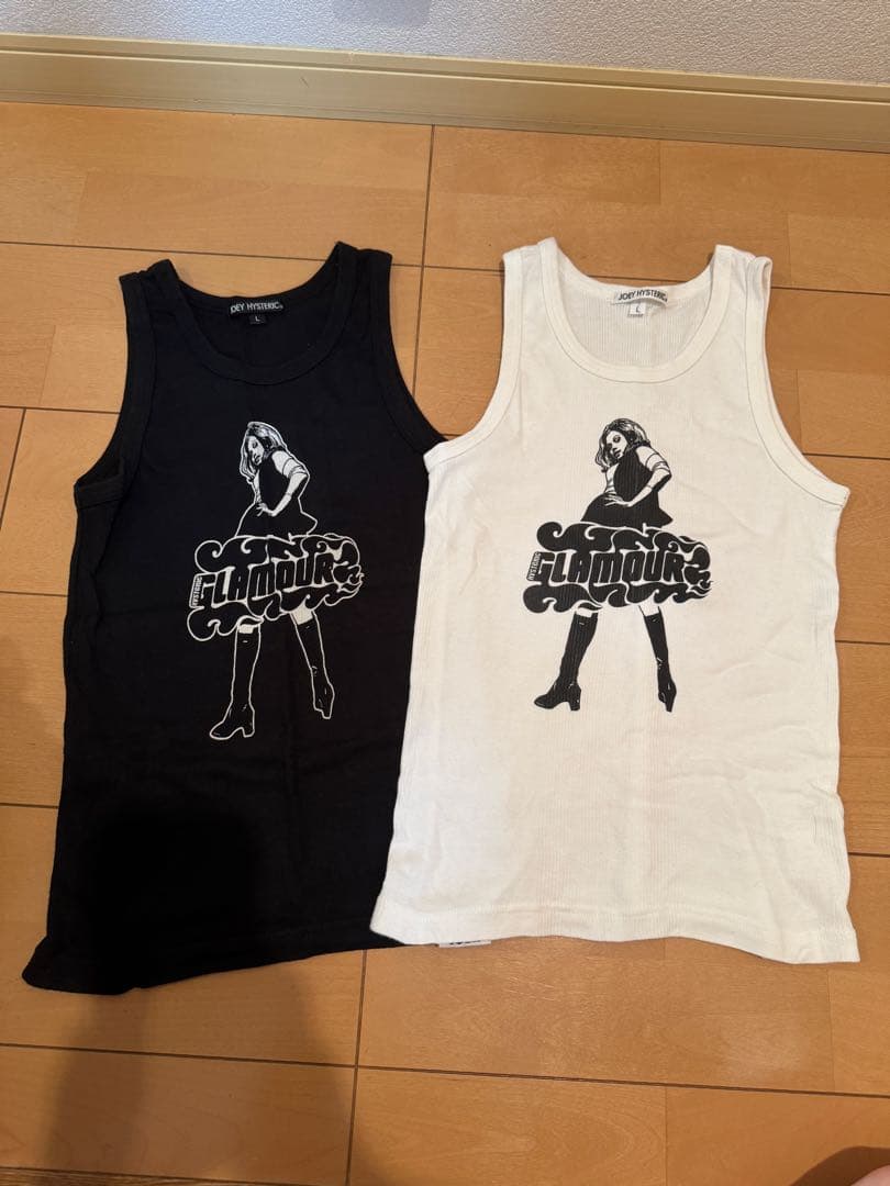 シルバー！JOEYHYSTERICヴィクセンガール柄タンクトップL黒のみ！