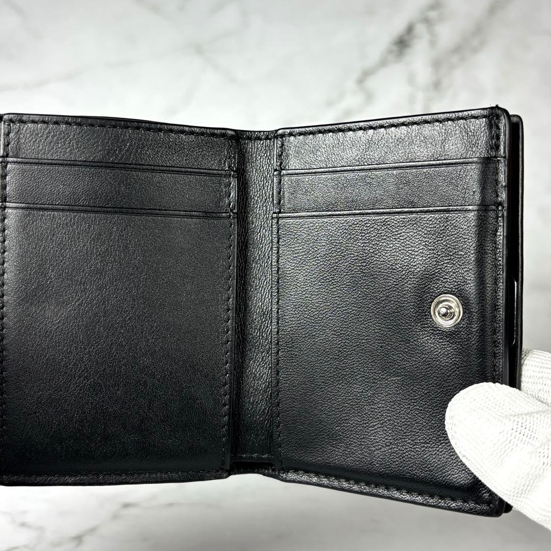 ロエベ　アナグラム　トライフォールドウォレット　Wホック　三つ折り　財布