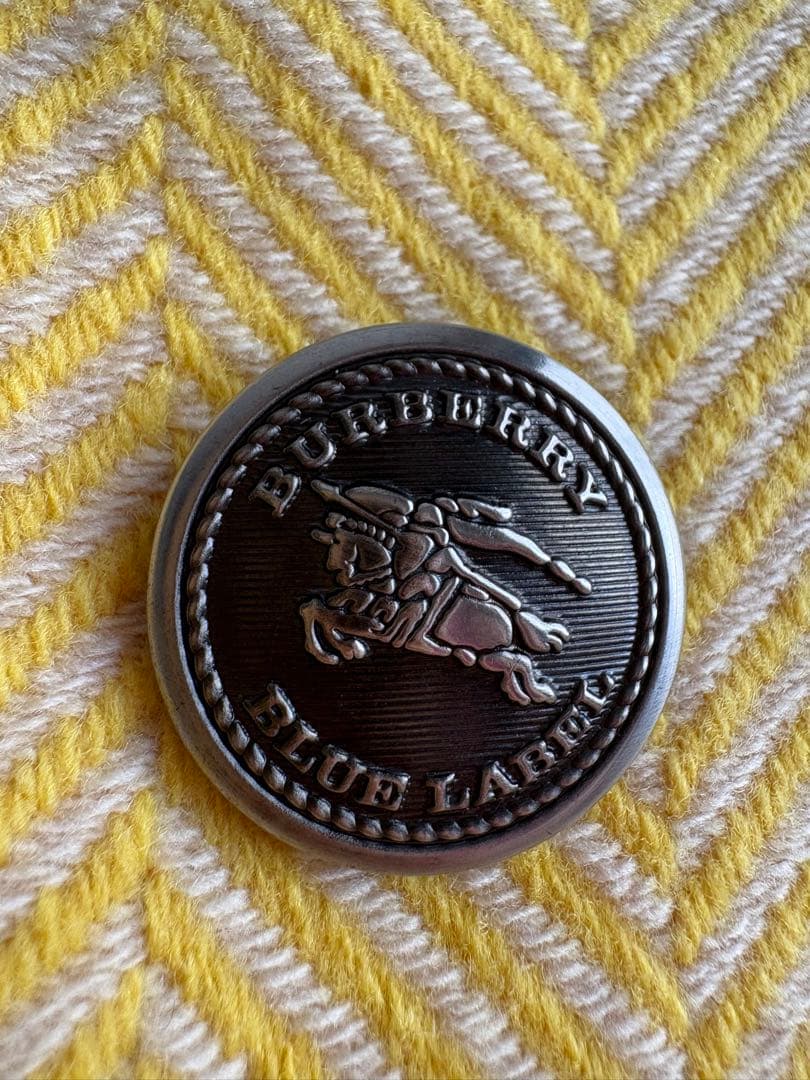 【美品】BURBERRY BLUE LABEL ダブルブレスト ピーコート 36