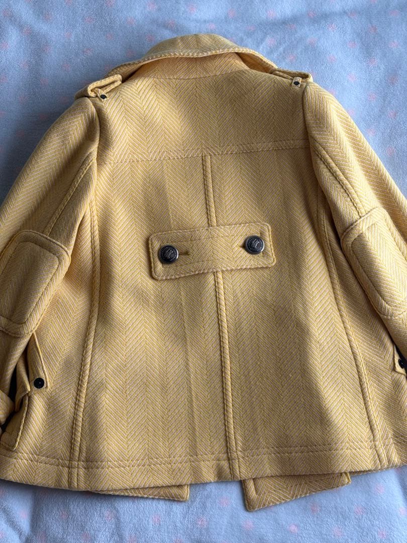 【美品】BURBERRY BLUE LABEL ダブルブレスト ピーコート 36