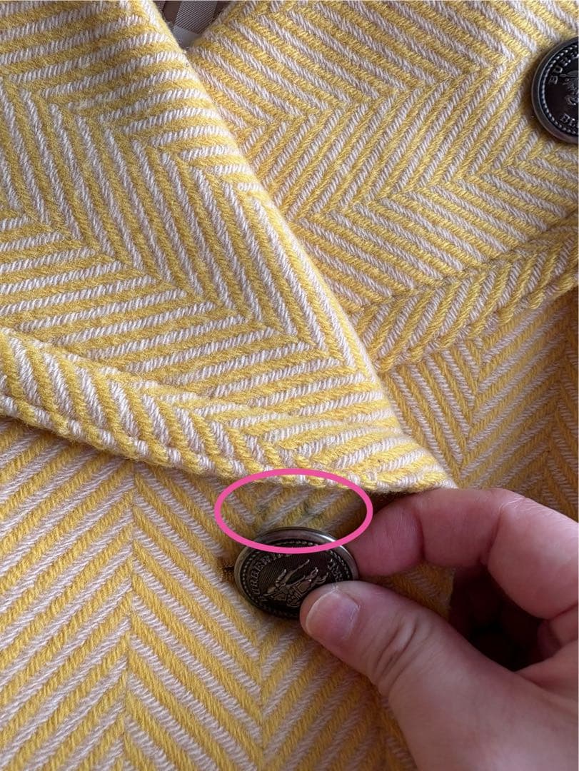 【美品】BURBERRY BLUE LABEL ダブルブレスト ピーコート 36