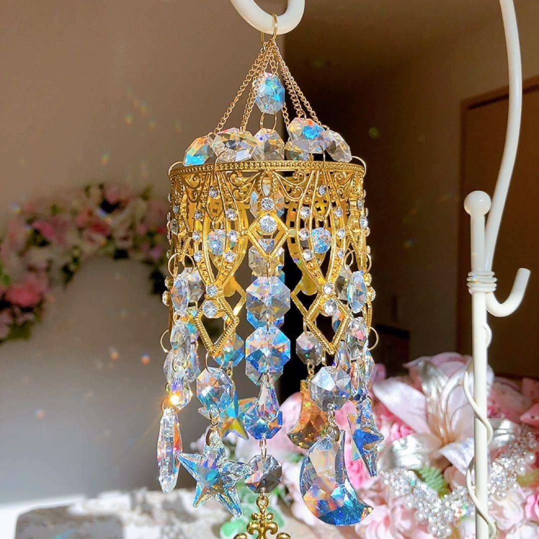 スワロフスキー☆Star & Moon.。.:*☆♡*.+サンキャッチャー♡