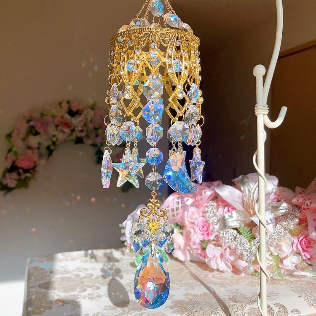 スワロフスキー☆Star & Moon.。.:*☆♡*.+サンキャッチャー♡