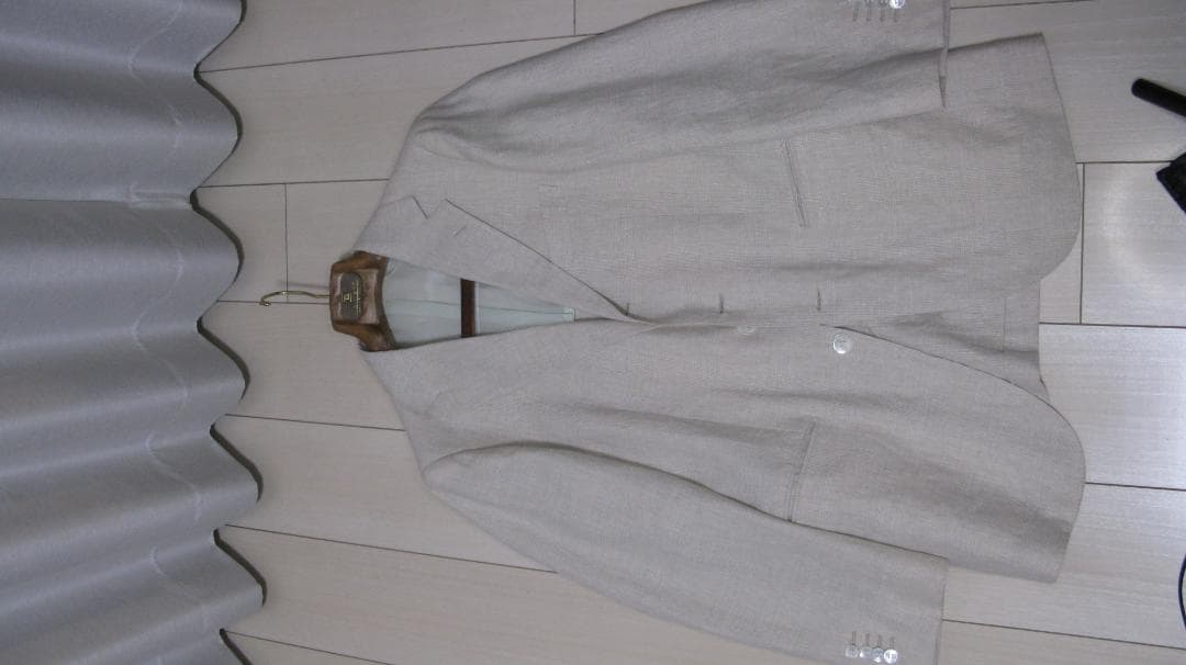 リングヂャケット　リネンシルク　ウィンドペン テーラードジャケット44