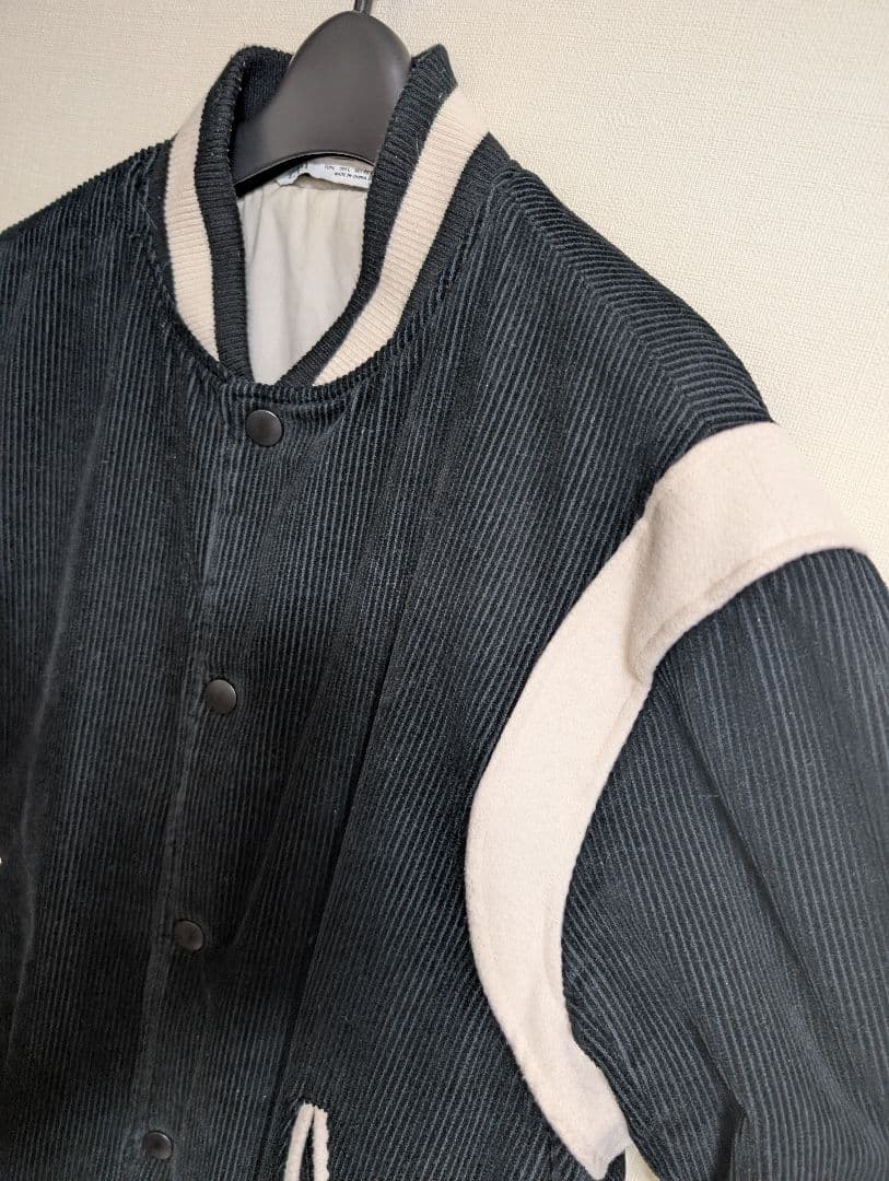 ZARA テディジャケット コーデュロイ 黒 ブラックL