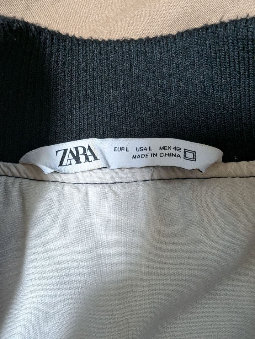 ZARA テディジャケット コーデュロイ 黒 ブラックL