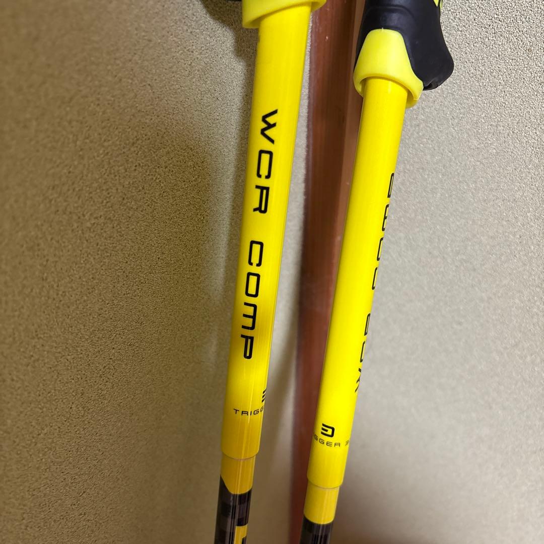 LEKI スキー ストック 115cm レッド/イエロー