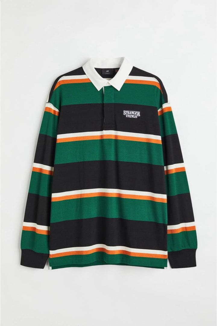 STRANGER THINGS ストライプラガーシャツ　ストレンジャーシングス
