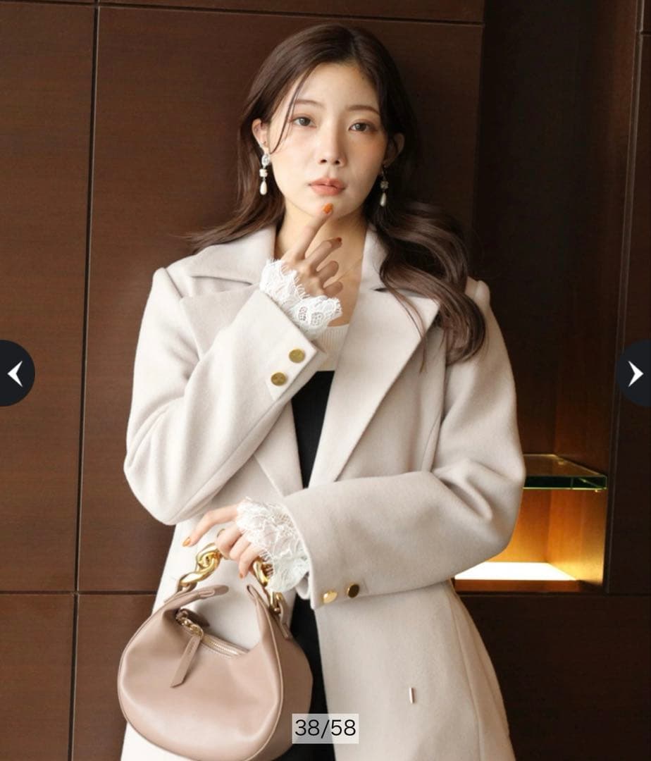 アプワイザーリッシェ　袖レースビスチェ切替ワンピース　特殊黒　M