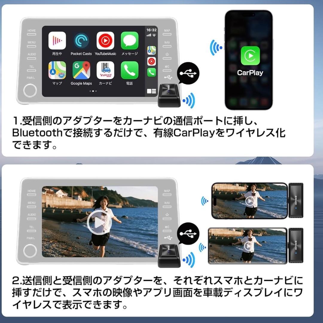 ♡Da左1007 未使用 GETPAIRR Cast ミラーリングアダプター