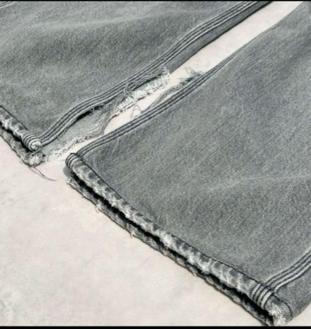 L'Appartment グレー デニム サロペット