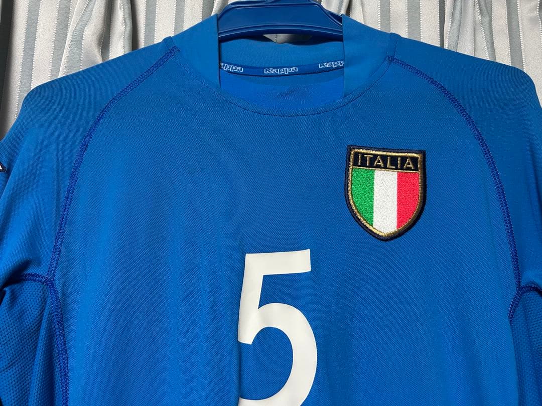 イタリア代表ユニフォーム　ホーム Lサイズ 5カンナバーロ　Kappaタグ付