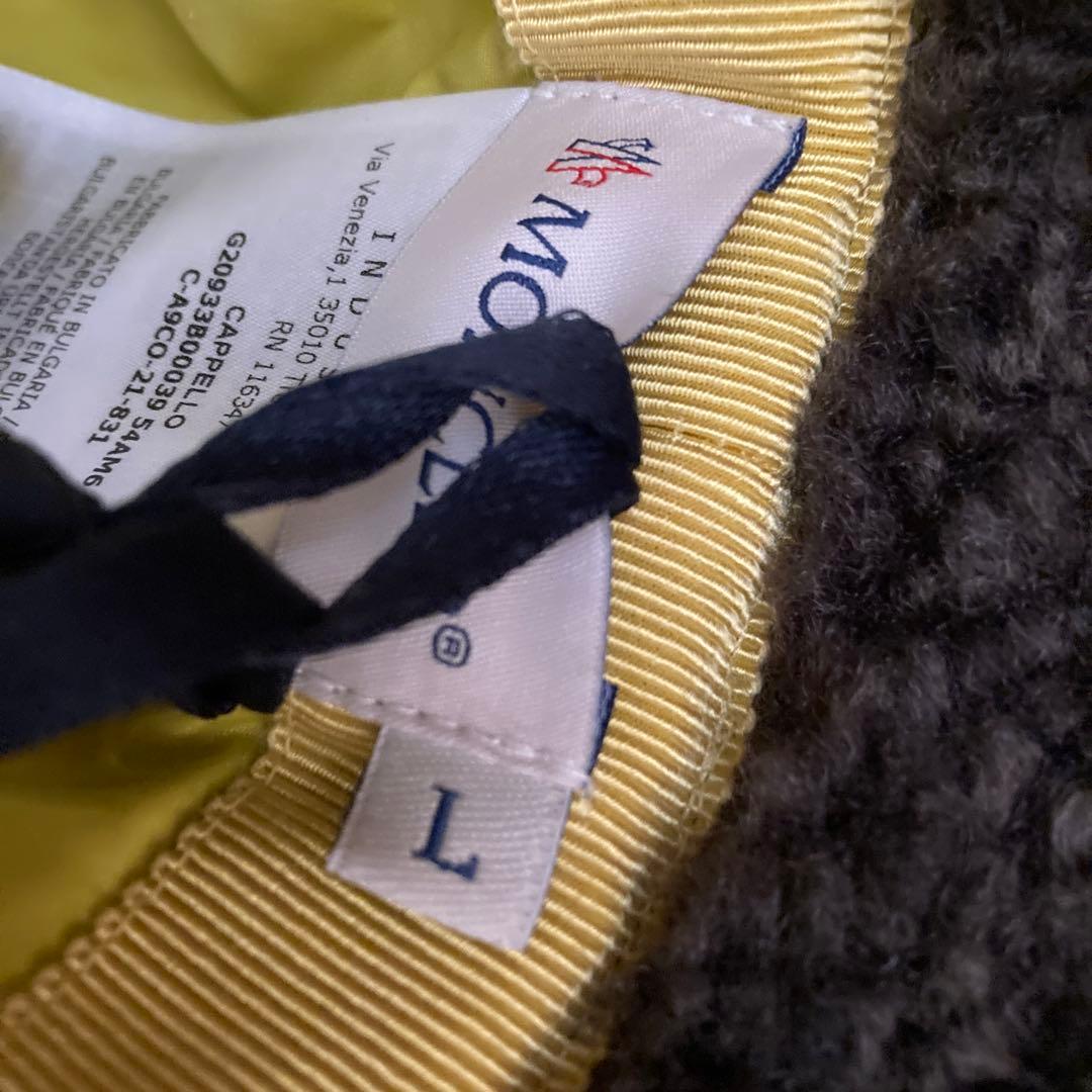 モンクレール ハット サイズL グレー 新品未使用