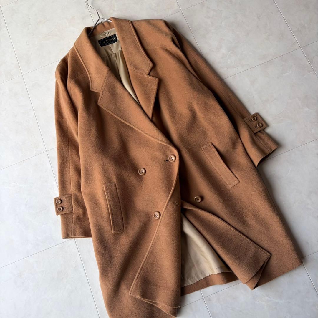 カシミヤ100% CASA DORRA カサドーラ ダブルコート キャメル L