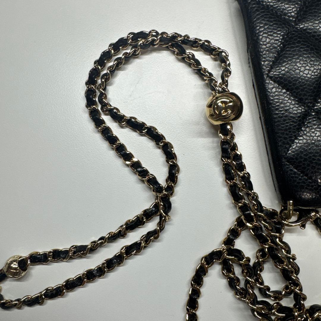 【専用】CHANELキャビアスキンレザー iPhone15proケース