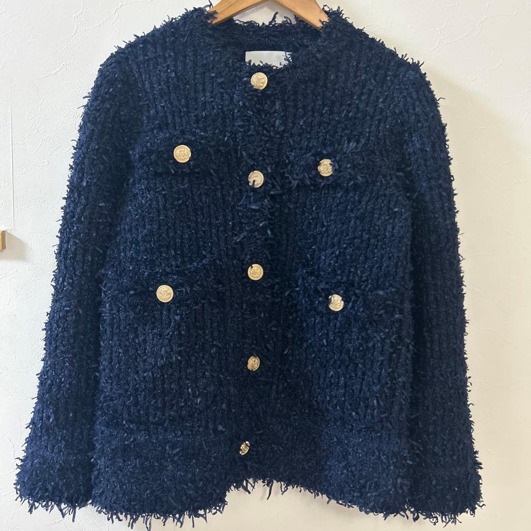 【CELFORD】ツイードニットカーディガン⚫︎匿名配送